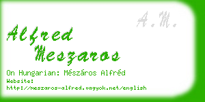 alfred meszaros business card