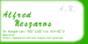 alfred meszaros business card